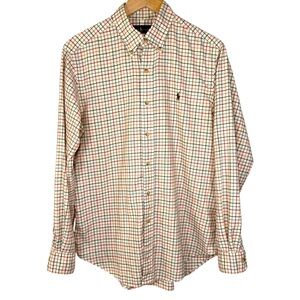 Ralph Lauren Plaid Button Down Shirt Classic Fit Preppy Mens M